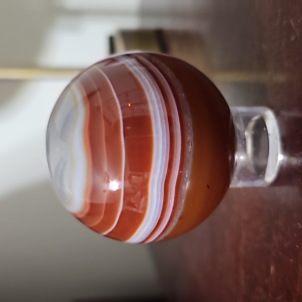 Mozambique Agate Carved Ball, Crystal Sphere